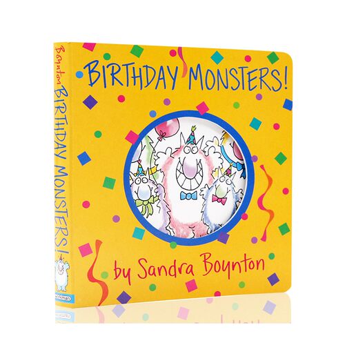 Birthday Monsters 晚安故事系列 英文原版绘本 幼儿英语启蒙纸板书 名家 Sandra Boynton 洞洞书