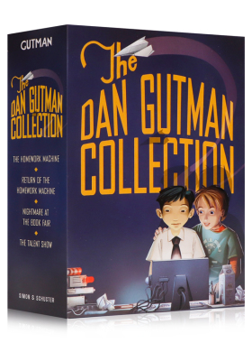 神奇的家庭作业机器4册盒装The Dan Gutman Collection: Homework Machine 英文原版 疯狂学校my weird school同作者 章节桥梁书