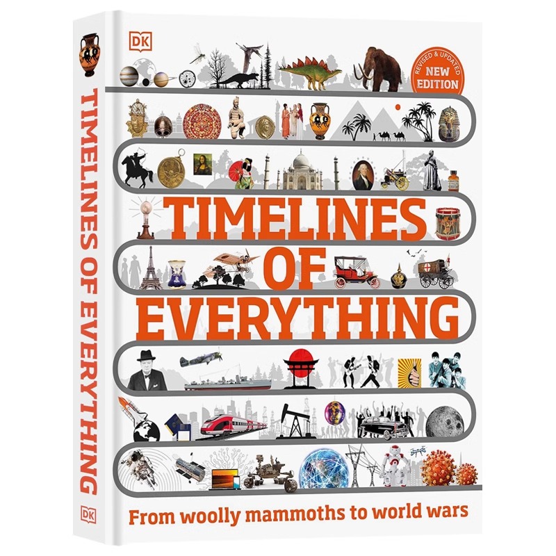 DK出品 万物时间线英文原版 Timelines of Everything 中小学青少年课外阅读科普百科书籍全彩插画版进口英语书籍精装大开