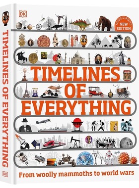 DK出品 万物时间线英文原版 Timelines of Everything 中小学青少年课外阅读科普百科书籍全彩插画版进口英语书籍精装大开