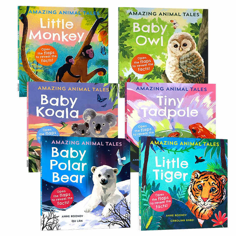 神奇的动物故事6册 英文原版绘本 Amazing Animal Tales 老虎考拉蝌蚪故事 儿童英语启蒙温馨亲子读物图画故事书 Oxford牛津出版