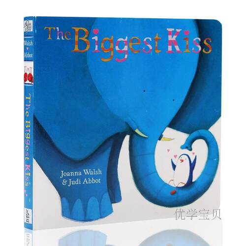 大大的吻 The Biggest Kiss进口英文原版 儿童爱的启蒙 纸板书 亲情心理成长 温馨亲情 友情 情商培养绘本 可搭counting kisses