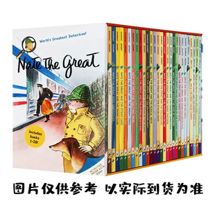 预售 了不起的小侦探内特32册盒装 英文原版小说 Nate the Great Boxed 儿童桥梁章节推理小说大侦探内特福尔摩斯 英语读物汪培珽