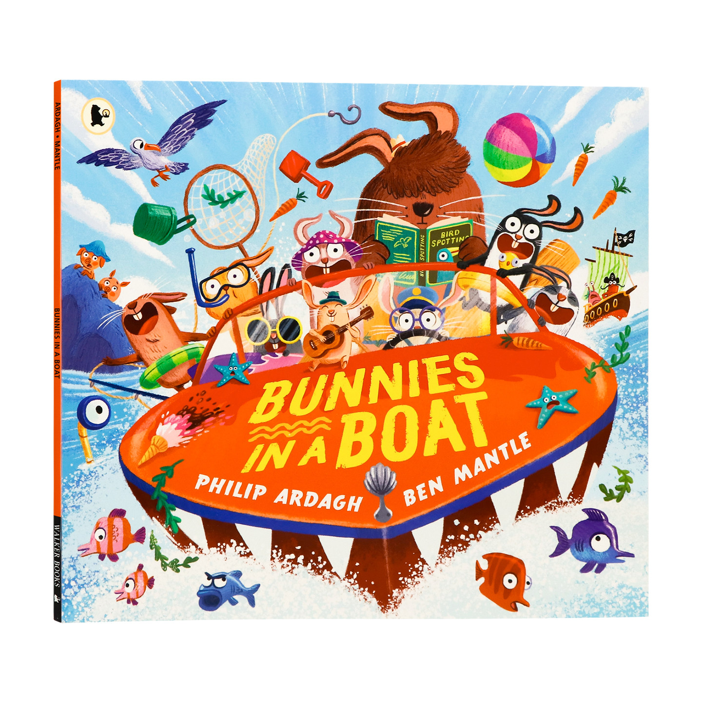 Sunny Town Bunnies 小船上的兔子 英文原版绘本 Bunnies in a Boat 巴士上的兔子续作 幼儿押韵童谣启蒙 亲子共读趣味海洋图画书