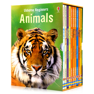 Usborne Beginners 礼盒装 尤斯伯恩初学者系列 Animals 英文原版 动物 绘本 10册精装 少儿英语启蒙动物科普百科知识课外阅读书