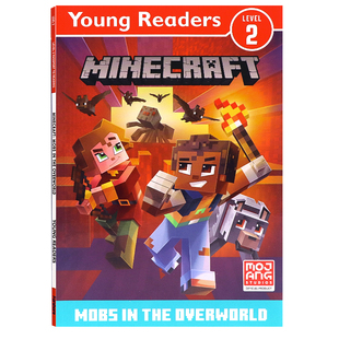 Overworld官方出品儿童冒险游戏故事书 Minecraft the Mobs Level Readers Young 世界书分级读物2级异界生物英文原版 我