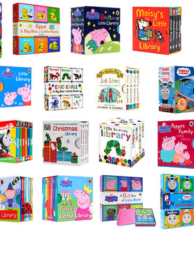 一根毛手掌书英文原版英语绘本peppa手掌书婴儿儿童宝宝手掌翻翻书积木书小猪佩奇小鼠波波好饿的毛毛虫托马斯Thomas安静亲子启蒙