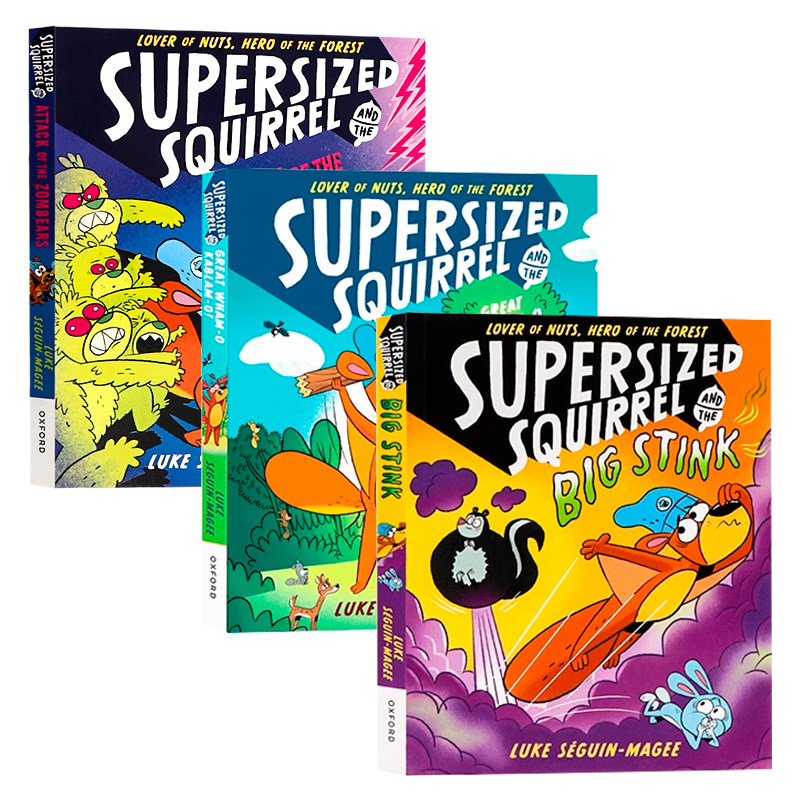 超级松鼠和巨大的轰隆声 英文原版绘本  Supersized Squirrel and the Great Wham-o-Kablam-o 趣味冒险超级松鼠与大臭屁奇遇记,书籍/杂志/报纸,儿童读物原版书,淘宝优惠券,粉丝福利购,淘宝优惠卷