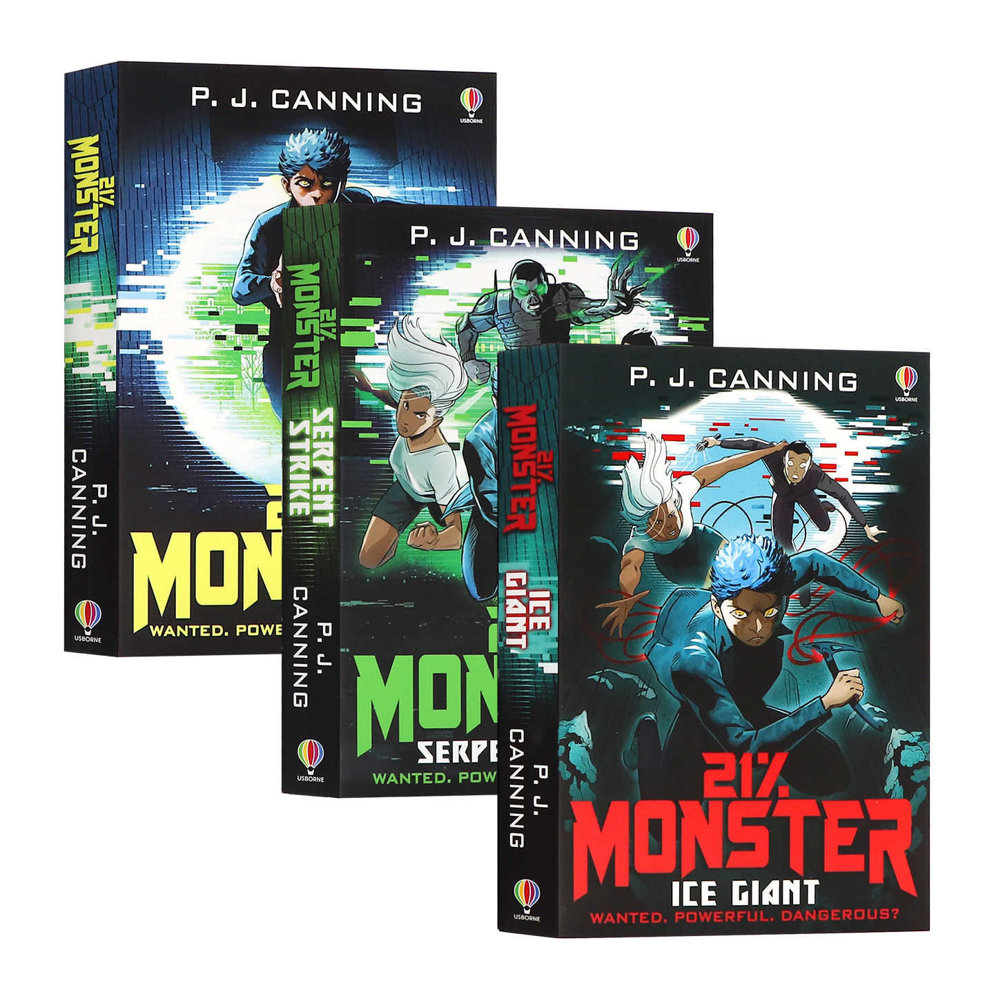 21% Monster 英文原版小说 21%怪物血统3册 冰霜巨人蛇影突袭 基因改造少年冒险故事 中小学生课外阅读 Usborne 青少年进阶阅读
