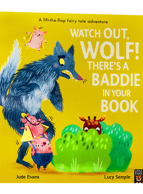 小心狼，书中有坏蛋 英文原版绘本Watch Out Wolf, There's a Baddie in Your Book儿童英语启蒙图画故事绘本 英国小老虎出版平装