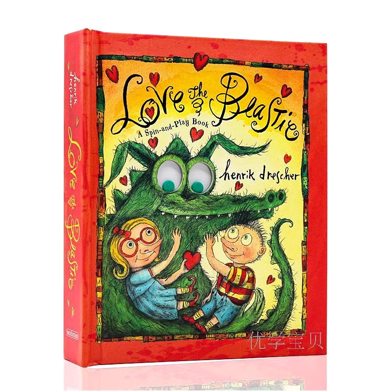 怪兽是爱宠 立体操作书 Love the Beastie A Spin-and-play Book英文原版 儿童精美英语绘本 增添阅读乐趣 好玩有趣 Workman出品
