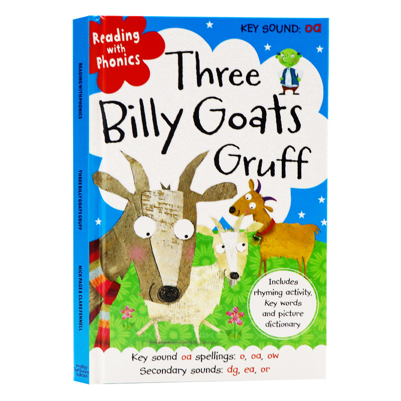 三只山羊 英文原版 reading with phonics three billy goats gruff