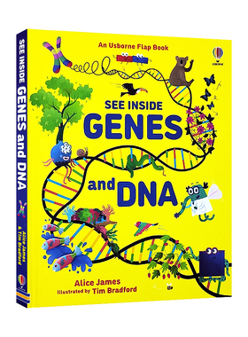 看里面系列 基因和DNA 英文原版绘本 usborne See Inside Genes and DNA 儿童英语启蒙科普百科翻翻书 基因遗传学 亲子共读