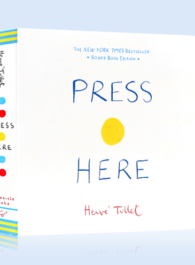 给孩子的艺术书 Press Here Herve Tullet 英文原版绘本 亲子互动 纽约时报畅销书 埃尔维杜莱 儿童艺术启蒙认知纸板书撕不烂