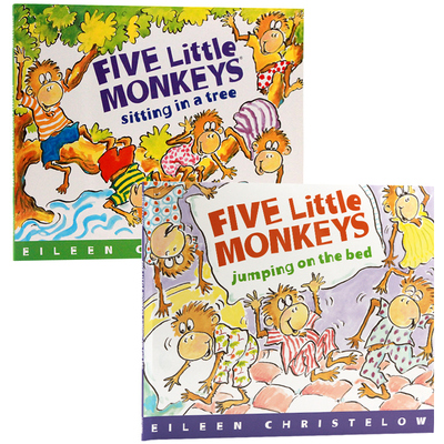 五只小猴子系列2册英文原版