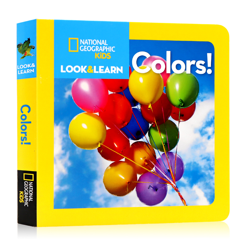 美国国家地理看与学系列 英文原版绘本National Geographic Kids Look and Learn Colors 颜色儿童英语色彩启蒙认知纸板书少儿版