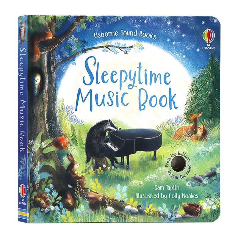 Usborne 睡眠时间音乐书 英文原版绘本 Sleepytime Music Book 趣味音乐发声书 宝贝睡觉了 儿童低幼启蒙纸板书 亲子互动图画书