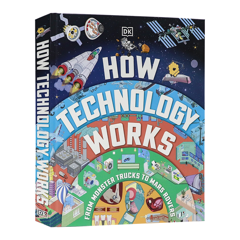 DK出版 科技是如何运作的英文原版How Technology Works 从怪物卡车到火星探测器 精装全彩插图正版书 科普百科精装大开图片