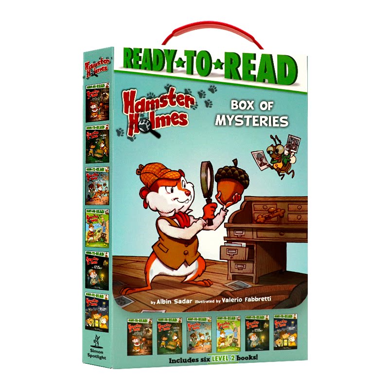 仓鼠福尔摩斯神秘盒子6册 英文原版分级阅读 Ready-to-Read Hamster Holmes Box of Mysteries 准备读英语分级读物level 2平装