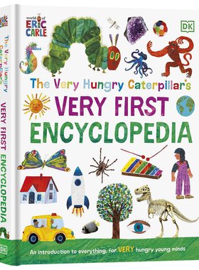 DK出品 饥饿的毛毛虫百科全书英文原版 The Very Hungry Caterpillar's First Encyclopedia 艾瑞卡尔Eric Carle含100多个关键主题
