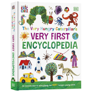 Encyclopedia Carle含100多个关键主题 The Caterpillar Hungry 毛毛虫百科全书英文原版 Very 艾瑞卡尔Eric DK出品 First 饥饿