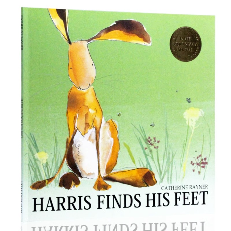 凯特格林纳威奖 哈里的大脚英文原版绘本 Harris Finds His Feet Rayner Catherine 儿童早教启蒙认知图画故事书 英语阅读物读本