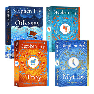 古希腊神话故事4册 英文原版小说 Mythos Heroes Troy Odyssey奥德赛特洛伊的故事英语文学读物史蒂芬弗莱Penguin Stephen Fry