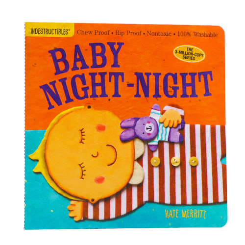 英文原版绘本 Baby Night-Night 美国Indestructibles咬咬书 安全无毒可水洗撕不破咬不坏 0-2岁婴幼儿哄睡读物 亲子睡前图画书