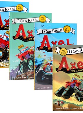 My Frist I Can Read入门级分级阅读4册套装 英文原版 Axel the Truck 幼儿童课外读物小卡车阿克塞尔J. D. Riley英语阅读故事