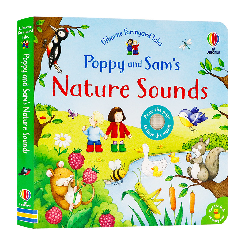 Usborne出品 农场故事波比和山姆自然的声音英文原版绘本 Poppy and Sam's Nature Sounds 亲子幼儿童睡前共读英语启蒙认知纸板书