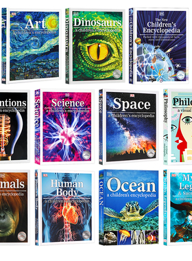 DK儿童恐龙百科全书 Dinosaurs A Children’s Encyclopedia 英文原版绘本 恐龙史前动物儿童图解百科英语科普读物全彩精装大开