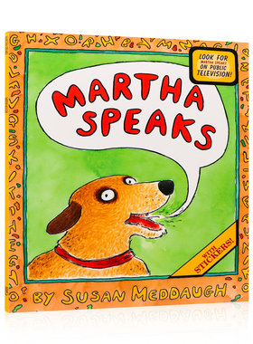 英文原版 Martha Speaks 玛莎说话啦 儿童教育启蒙绘本 平装 英语启蒙早教 4~7岁 Houghton Mifflin Harcourt出版
