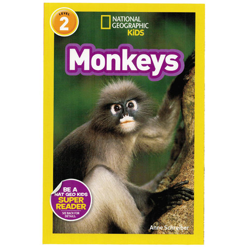 英文原版绘本National Geographic Kids Level2:Monkeys 国家地理分级阅读 少儿科普百科英语童书