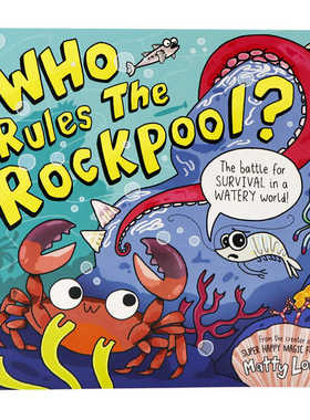 牛津精品认知绘本 谁统治着岩池 英文原版 Who Rules the Rockpool 生态链科普书 儿童冒险英文故事平装大开图画书 Matty Long