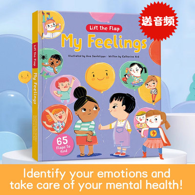 揭秘情绪 英文原版绘本 Lift the Flap My Feelings 低幼儿3d立体纸板翻翻书 儿童情绪管理 3-6岁科普启蒙早教益智科普翻翻书