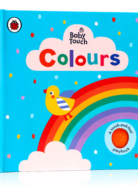 颜色启蒙认知触摸书 英文原版绘本 Baby Touch Colours 精装纸板触摸书玩具书撕不烂0-1-2-3岁宝宝开拓思维 感官训练小瓢虫出版