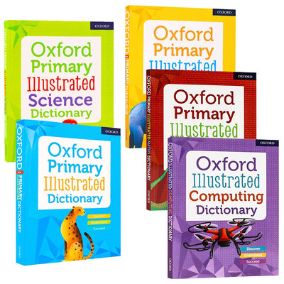 牛津图解词典5册 英文原版 Oxford Primary Illustrated Maths Dictionary 儿童课外 英语学习工具书 小学生自然科学启蒙必备 全彩