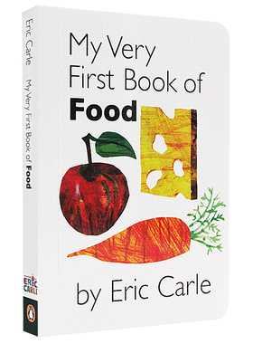 卡尔爷爷 食物 My Very First Book of Food 英文原版绘本 幼儿启蒙认知书2-5岁 上下翻页配对纸板撕不烂书 儿童食物单词启蒙认知