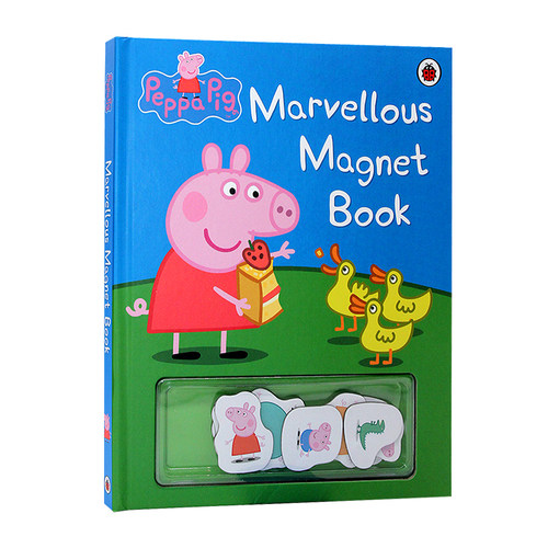 小猪佩奇不可思议磁铁书 英文原版绘本 Peppa Pig Marvellous Magnet Book Ladybird 粉红猪小妹图画故事书 亲子共读游戏书
