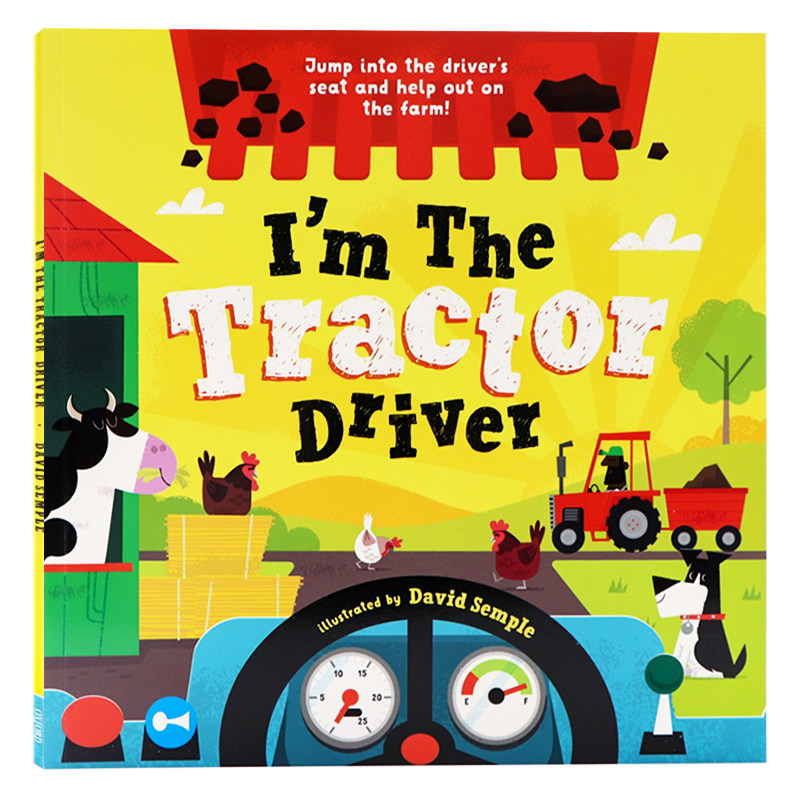 我是拖拉机司机 英文原版绘本im the tractor driver 趣味交通工具