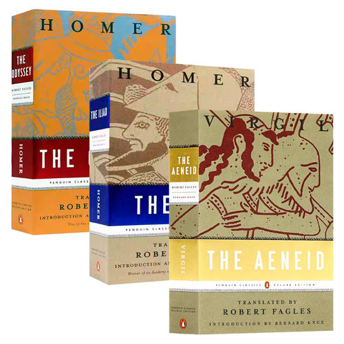 荷马史诗三部曲 英文原版小说 The Aeneid Penguin Classics Deluxe Edition 伊利亚特奥德赛埃涅阿斯纪 经典豪华毛边版青少年启蒙