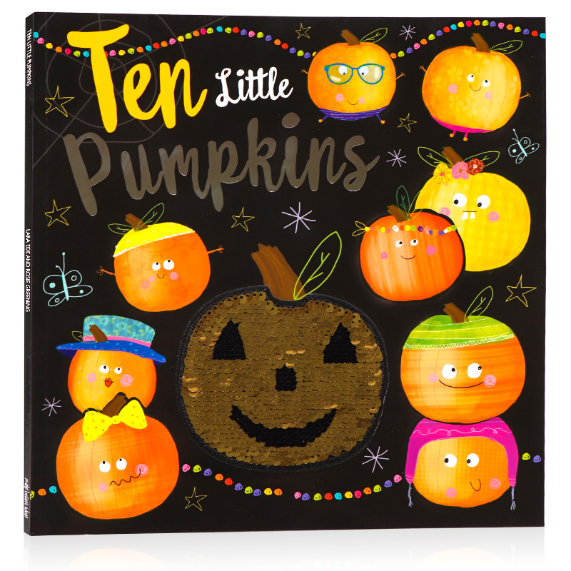 十个小南瓜 英文原版绘本 Ten Little Pumpkins 万圣节主题绘本 亲子共读节日启蒙认知图画书儿童英语早教启蒙趣味读物 平装大开