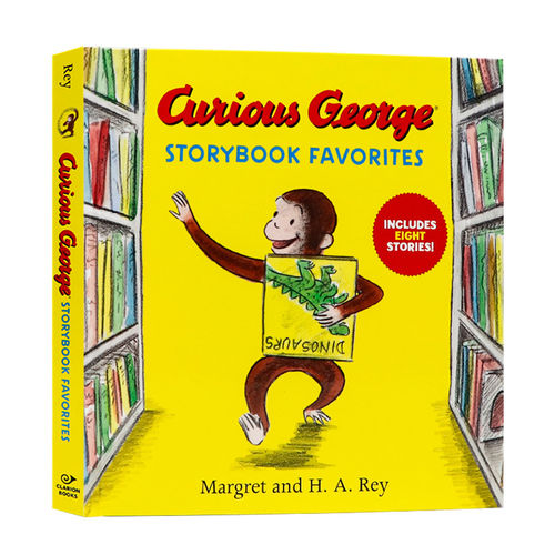 好奇猴乔治精选8个经典故事 英文原版绘本 Curious George Storybook Favorites 坐火车逛玩具店露营生日惊喜儿童趣味冒险图画书