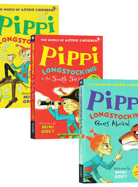 现货 Pippi 长袜子皮皮3册 英文原版小说 Pippi Longstocking Three Books Pack 国际安徒生奖 林格伦作品 牛津精品小说读物