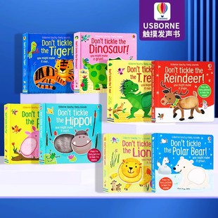 the 低幼儿童英语启蒙认知纸板洞洞触摸发声书亲子游戏玩具书 绘本 Usborne触摸发声书Don 英文原版 Hippo Tickle 别给河马挠痒痒