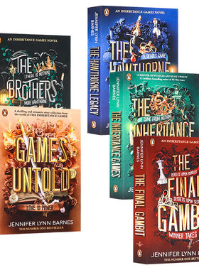 遗产游戏5册 英文原版 The Inheritance Games 畅销悬疑推理小说 霍桑兄弟遗产Jennifer Lynn Barnes 蓝思值640-780L企鹅出版