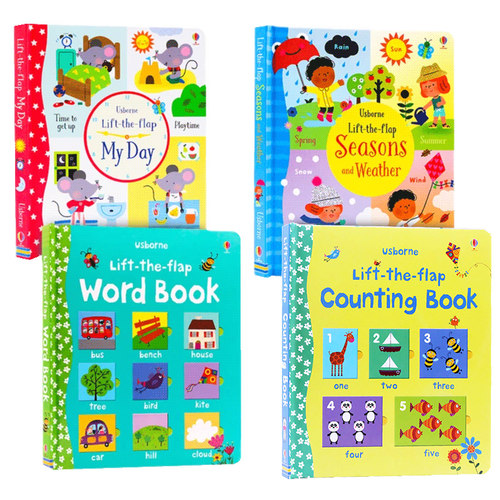 Usborne启蒙认知翻翻书4册