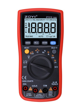 ZOYI众仪电测4位半19999字ZT219自动量程数显万用表 高精度电表