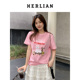 HERLIAN Tee 女士滑板小狗圆领短袖 夏季 新品