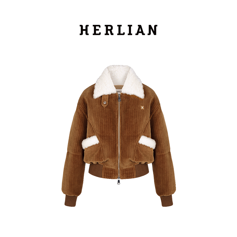 HERLIAN通勤常规款羊羔绒
